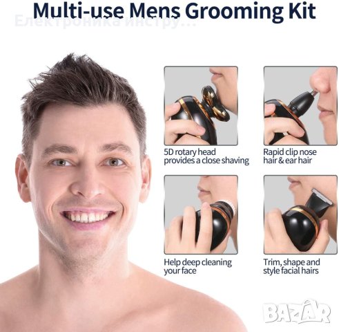 Електрическа самобръсначка VGR V-316, 5 Въртящи се остриета, снимка 3 - Друга електроника - 43164939