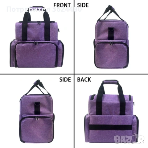 Лилав куфар за маникюр с два подвижни органайзера за лакове 4640, снимка 10 - Продукти за маникюр - 53270876