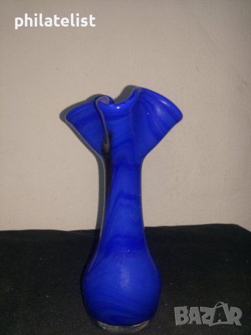 Ваза - Синьо стъкло №5