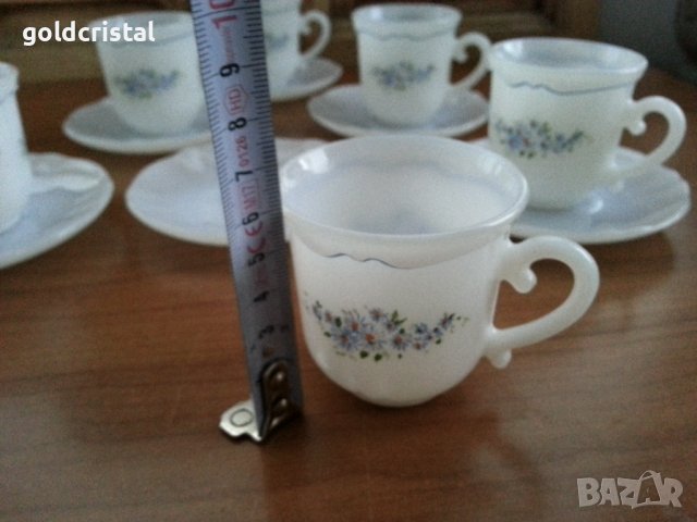 Френски аркопал чаши за кафе , снимка 7 - Антикварни и старинни предмети - 38195198