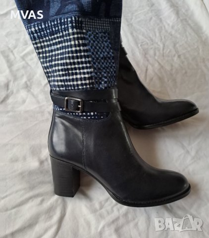 Нови ботуши естествена кожа тъмно сини 38 размер, снимка 4 - Дамски ботуши - 43245918