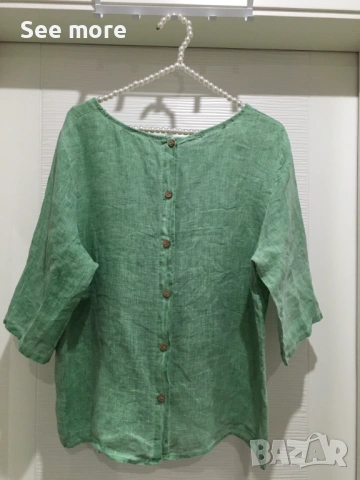 Made in Italy риза 100% лен S/M, снимка 4 - Ризи - 53572295