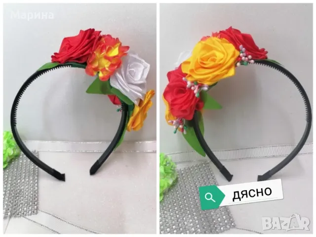 Китка за глава, вариант 3, снимка 4 - Шноли, диадеми, ленти - 45361182