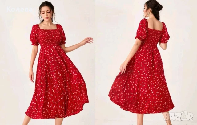 Лятна червена рокля, снимка 2 - Рокли - 50807914