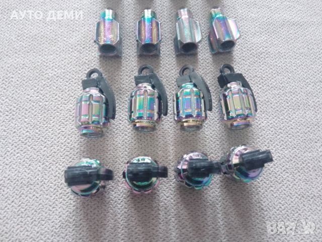 Авиационен дебел алуминии капачки за вентили гранати и ракети за гуми на кола автомобил мотор колело, снимка 3 - Аксесоари и консумативи - 38150619