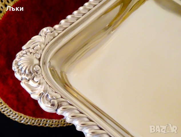 Английски бароков съд за сервиране 850 гр. , снимка 5 - Антикварни и старинни предмети - 38585994