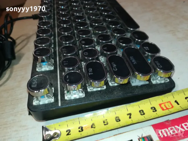 КЛАВИАТУРА С РЕТРО ДИЗАЙН-ВНОС ГЕРМАНИЯ 0402251153, снимка 5 - Клавиатури и мишки - 48959390