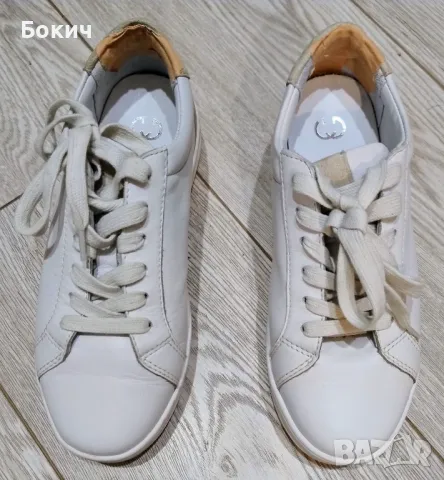 Оригинални немски, дамски маратонки "Gerry Weber", естествена кожа, бели, 37EU, снимка 2 - Маратонки - 48648781