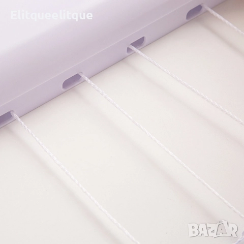 Прибиращ се простор за дрехи с 5 въжета и куки - Максимална дължина 3.2 метра, бял, снимка 2 - Други стоки за дома - 52335304