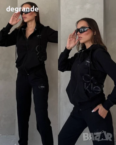 Висок клас памучни дамски екипи Calvin Klein ВИДЕО НА МОДЕЛА, снимка 2 - Спортни екипи - 51291849