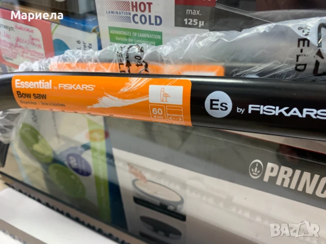 Fiskars лъков трион /Фиксирано острие, Дължина: 62 см/ За мека дървесина, снимка 5 - Градински инструменти - 50724083