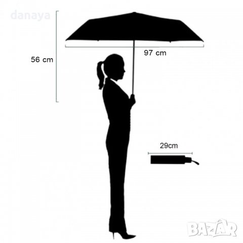 3126 Сгъваем автоматичен чадър Пера, снимка 12 - Други - 38248576