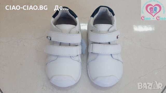 №19-№24, Бебешки обувки за момче BUBBLE KIDS, бели със син акцент, снимка 2 - Бебешки обувки - 32391969