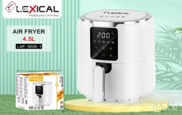 Еър фрайър Lexical Airfryer LAF-3026-1/2, 1300W 4.5L бял/черен