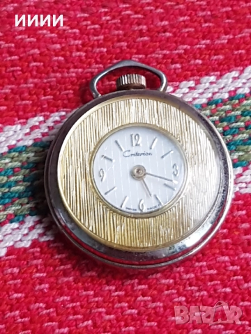 Швейцарски джобен часовник с позлата , снимка 2 - Дамски - 52791490