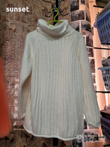 чисто бял пуловер,oversized ( XL) ,мек и лек, снимка 7 - Блузи с дълъг ръкав и пуловери - 44894148