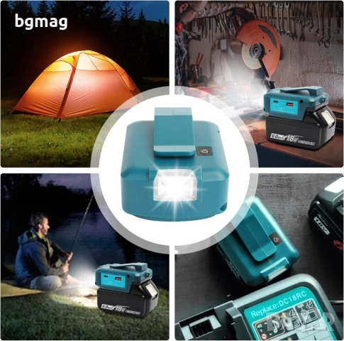 QUPPER Adp05 USB-A и USB-C адаптер за акумулаторни батерии Makita 14.4V и 18V, снимка 8 - Други инструменти - 52111838