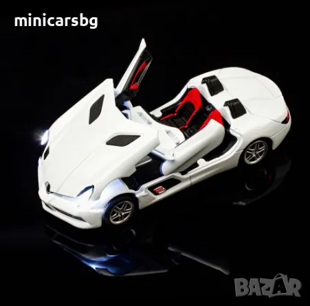 Метални коли: Mercedes-Benz SLR McLaren Stirling Moss, снимка 8 - Колекции - 50038509