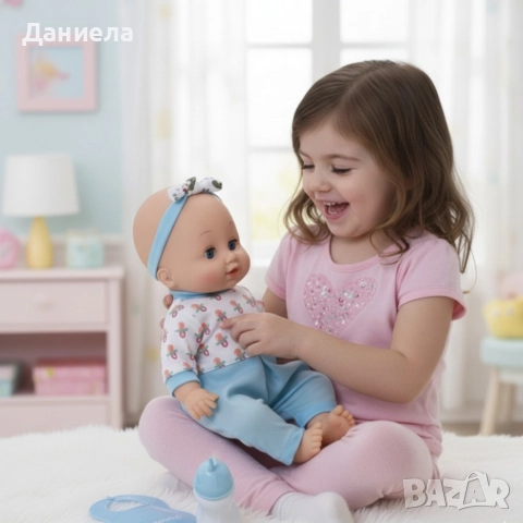 Пишкаща кукла с музикални ефекти и аксесоари – Перфектният Коледен подарък за малката принцеса, снимка 5 - Кукли - 52849134