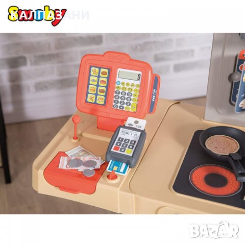 Smoby Голяма двулицева кухня с ресторант Chef Corner 7600312303, снимка 6 - Мебели за детската стая - 30965095
