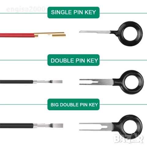 41 части в кутия - Комплект инструменти за вадене на пинове от букси и клеми, снимка 8 - Други инструменти - 49318564