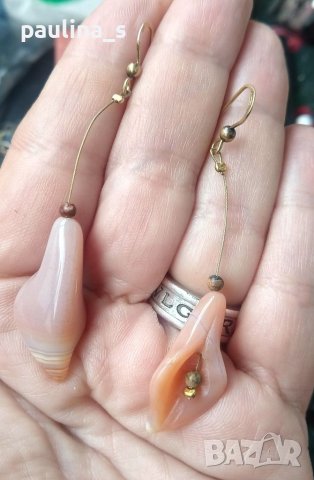 Vintage / Два броя обеци / Много рядка находка / Висящи сребърни обеци , снимка 10 - Обеци - 40827827