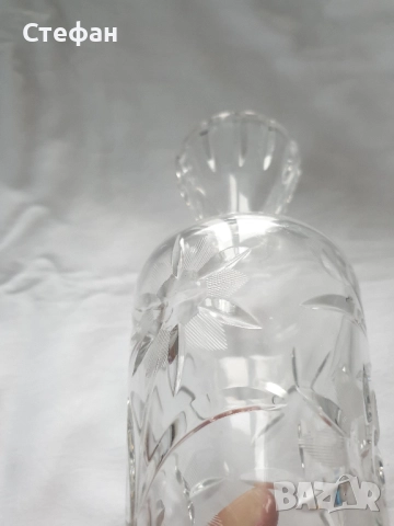 Кристална ваза, снимка 3 - Антикварни и старинни предмети - 52476634