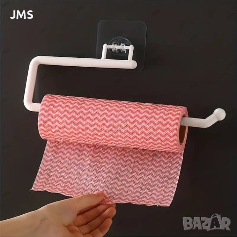 Стенен държач за хартиени кърпи за баня, кухня без пробиване, 2цвята, снимка 9 - Други - 43024541