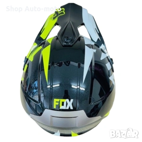 Кросова каска Automat, За мотор, Атв, Вело, S и M размер, Черен-бял с неон, Гланц, снимка 5 - Аксесоари и консумативи - 53444285