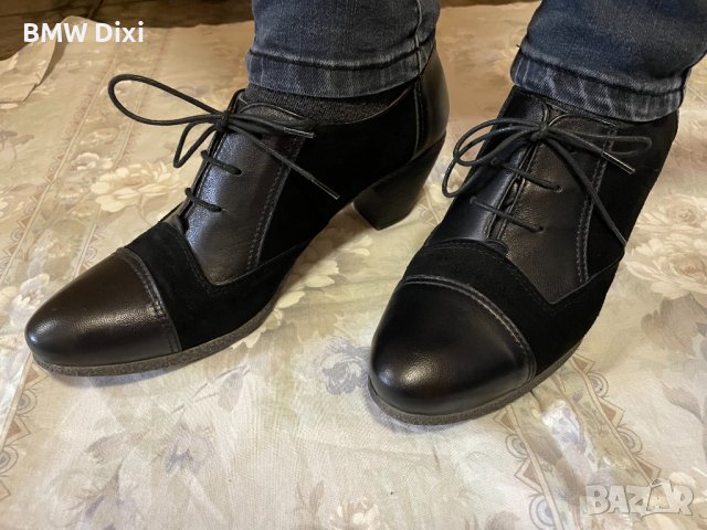 Черни обувки естествена кожа Жанет, снимка 2 - Дамски обувки на ток - 36748294