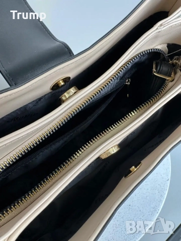 Чанта двуцветна CHRIS BELLA, с подарък портмоне на същата фирма, снимка 3 - Чанти - 51655289