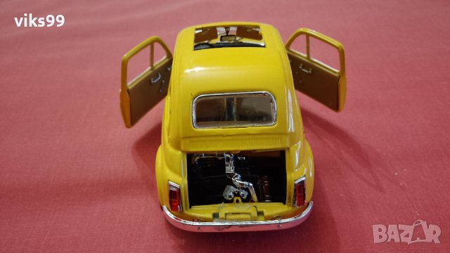 Bburago Fiat 500 (1965) - Мащаб 1:21, снимка 4 - Колекции - 43084426