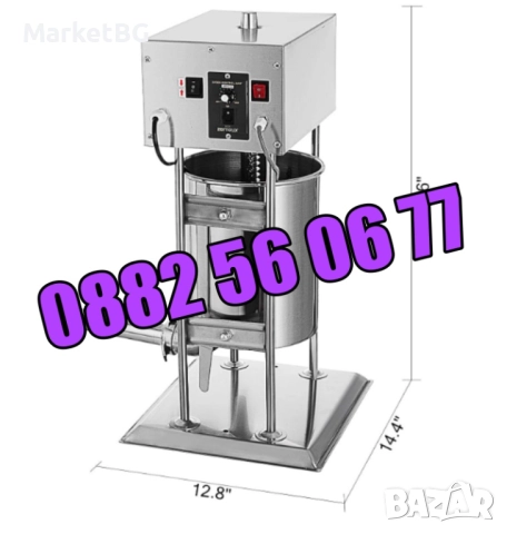 Електрическа пълначка за месо 15 литра с педал, пълначка за кайма, снимка 2 - Друго търговско оборудване - 51786765