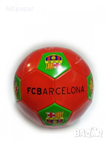 Футболна топка кожена за игра, футбол на отбор Барселона Barcelona F.C. , снимка 1 - Други спортове - 14089022
