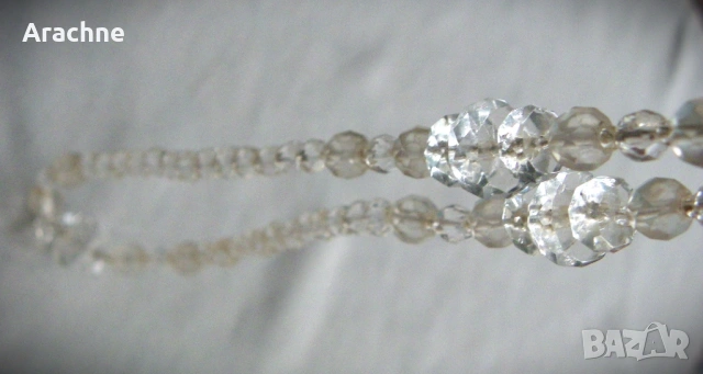 Антикварно кристално колие, Чехословакия, 50те, снимка 7 - Колиета, медальони, синджири - 52573805