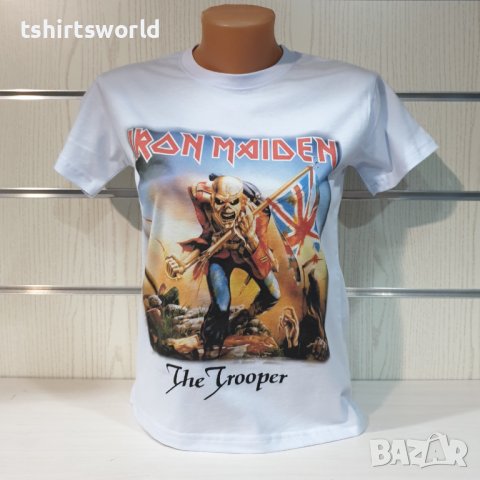 Нова дамска тениска на музикалната група Iron Maiden - The Trooper, снимка 5 - Тениски - 37176357