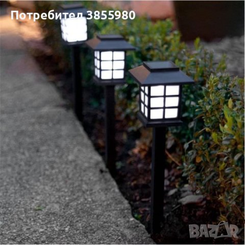 Комплект от 6 броя соларни LED лампи за двор и градина 