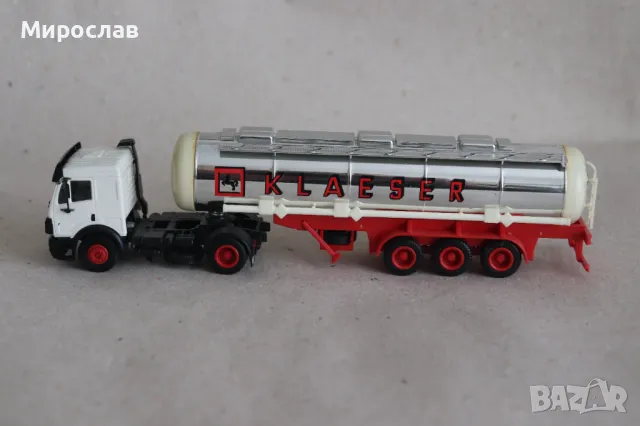 HERPA H0 1/87 MERCEDES ТИР КАМИОН МОДЕЛ КОЛИЧКА ЦИСТЕРНА