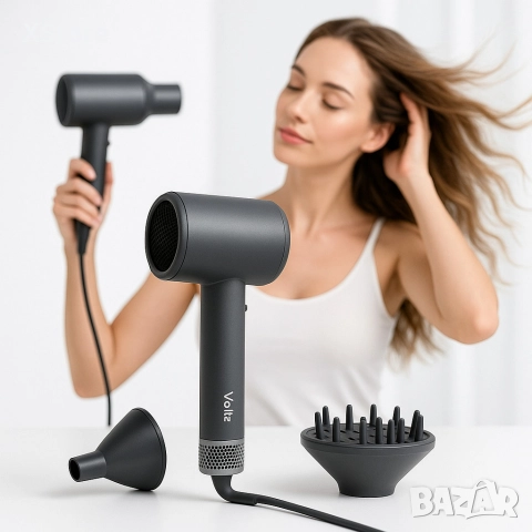 Сешоар Oliver Voltz, 1600W, 4 степени на температура, 3 скорости, Сив, снимка 4 - Сешоари - 52590074
