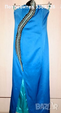 Тюркоазена бутикова рокля - Италия 🇮🇹, снимка 3 - Рокли - 36695605