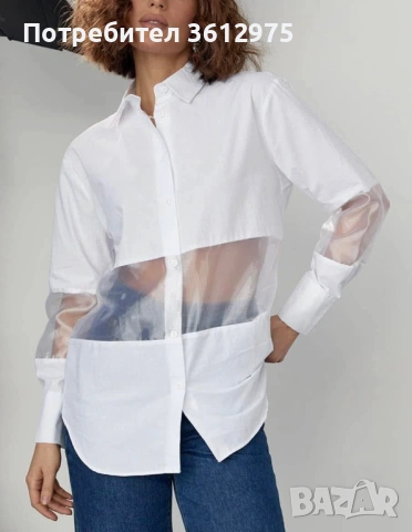 Риза с тюл, снимка 2 - Ризи - 53074198