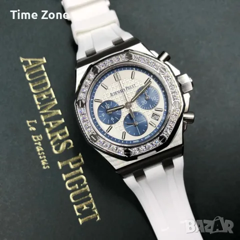 Audemars Piguet Royal Oak Offshore Chronograph 37mm White-Blue Diamond Дамски Различни Варианти, снимка 5 - Дамски - 48182710