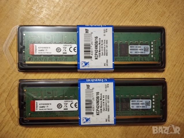 DDR4 32Gb (2 x 16Gb) 2400MHz Kingston НОВИ 