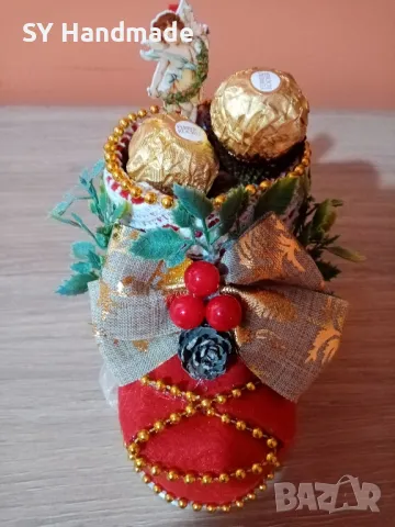 Коледен ботуш - бонбониера, снимка 7 - Декорация за дома - 48022752