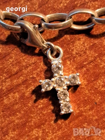 сребърна гривна Thomas sabo Charm club със 5 талисманчета , снимка 14 - Гривни - 52591368