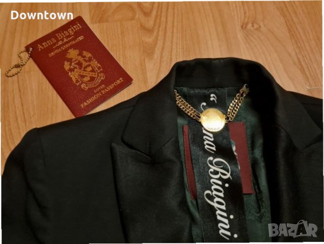 ANNA BIAGINI оригинално черно сако със златни орнаменти , снимка 5 - Сака - 34787356