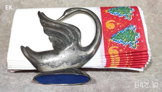 Стар метален салфетник, лебеди, снимка 6 - Декорация за дома - 49922497