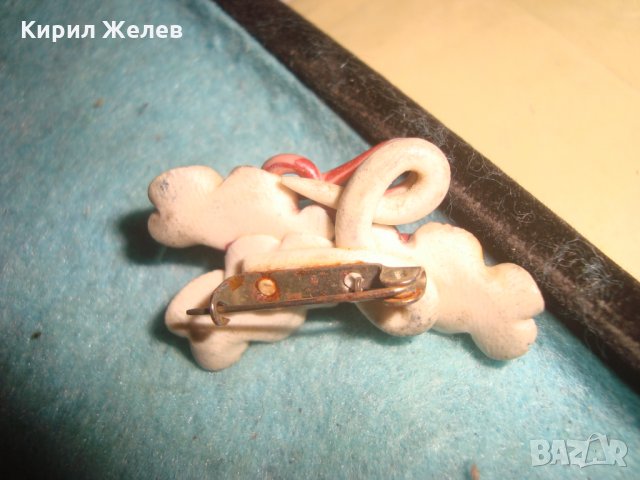 СТАРА ФЛОРАЛНА АРТ - ДЕКО СТИЛ БРОШКА РЪЧНА МАЙСТОРСКА ИЗРАБОТКА ЦВЕТЕ 12354, снимка 2 - Антикварни и старинни предмети - 35507023