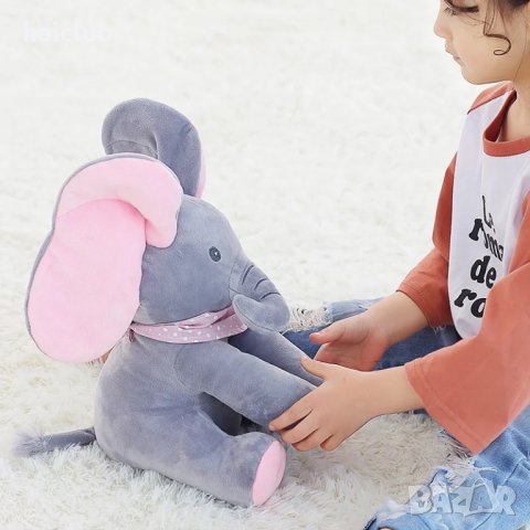 Плюшено слонче/слонче/Слонче с уши/Музикално слонче/Baby Elephant, снимка 3 - Плюшени играчки - 36754910