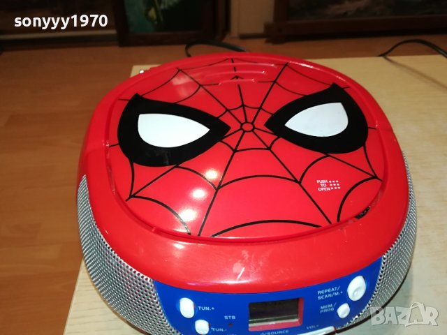 SPIDERMAN MARVEL EKIDS CD/RADIO/AUX-ВНОС SWISS 0401242003, снимка 8 - Радиокасетофони, транзистори - 43660755